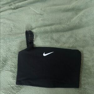 Nike Black One-Shoulder longline sports bra /Top